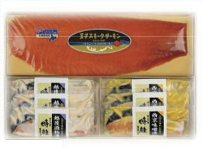 スモークサーモン姿切＆漬魚詰合せの特産品画像