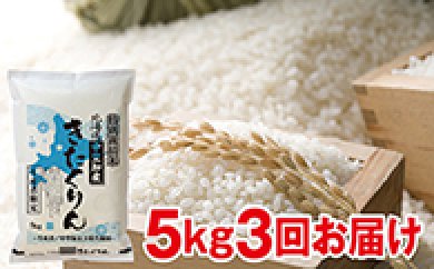 27年度米 北海道赤平市産きたくりん　特別栽培米　5kg×3回の特産品画像