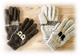 士別産サフォーク羊毛使用 ハンドメイド手袋の特産品画像
