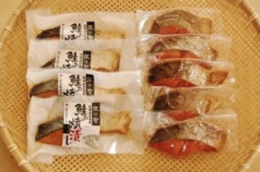 紅鮭・銀聖焼き漬し食べ比べセットの特産品画像