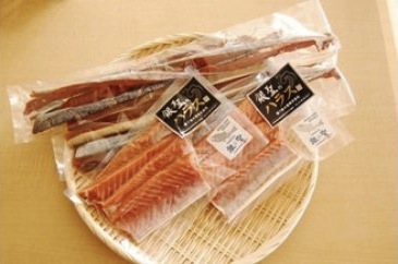 鮭とば・銀聖鮭ハラス切身セット（1kgセット）の特産品画像