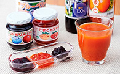 中里町ﾌﾞﾙｰﾍﾞﾘｰ生産組合の果汁100%ｼﾞｭｰｽ＆ｼﾞｬﾑのｾｯﾄの特産品画像