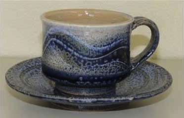 瀬山焼　銀河　コーヒー碗・皿の特産品画像