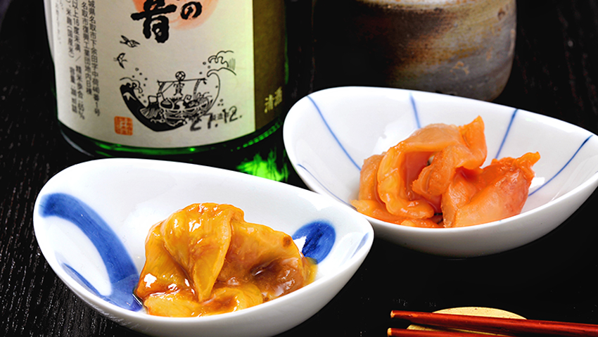 日本一の赤貝とほやの瓶詰セットの特産品画像