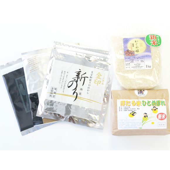 東松島産「のり・米」食べ比べセットの特産品画像