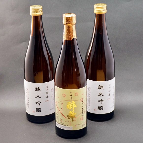 大崎のめぐみ　「酔舞」純米吟醸・本醸造3本セットの特産品画像
