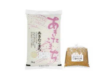 老舗米屋の米 精米5kg・味噌セットの特産品画像