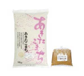 老舗米屋の米 精米10kg・味噌セットの特産品画像