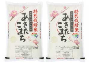 小野小町の郷特別栽培米あきたこまち5kg×2個の特産品画像