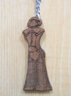 縄文の女神　木製キーホルダーの特産品画像