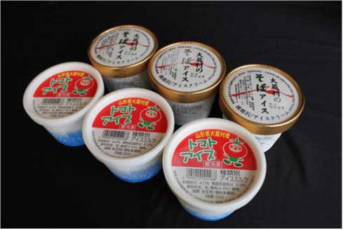 大蔵村のアイス6コセット　そばとトマトの特産品画像