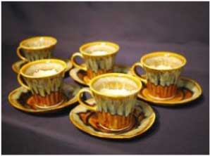 会津本郷焼　コーヒーカップセット(5組)の特産品画像