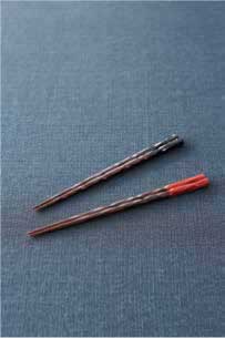 <長野県>木曽塗荒けずり箸（2色組）の特産品画像