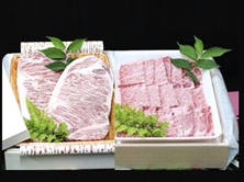 紫峰牛カルビ・ステーキセットの特産品画像