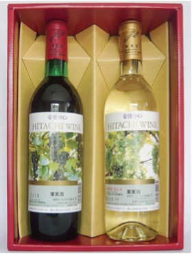常陸ワイン　山ブドウ交配種　赤・白　のセットの特産品画像