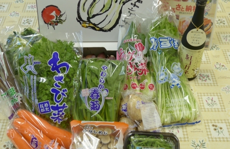 季節の野菜＆芋焼酎(JAなめがた野菜ソムリエ厳選)の特産品画像