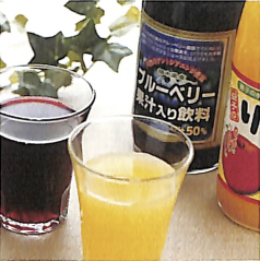 50％ブルーベリー果汁入り飲料1本りんごジュース2本の特産品画像
