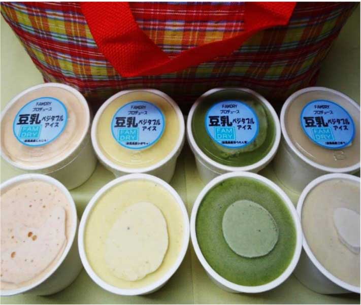 群馬県産の野菜で作ったベジタブル＆豆乳アイスのセットの特産品画像