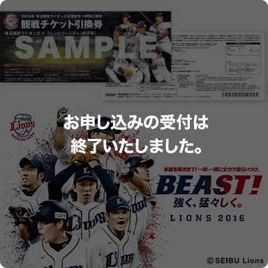 埼玉西武ライオンズ 観戦チケット引換券 2枚セットの特産品画像
