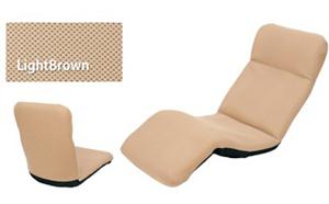 中立姿勢でくつろげる 腰に優しい寝椅子（色：ライトブラウン）の特産品画像
