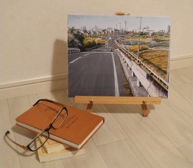 吉川の風景「わが町」複製（キャンバス）の特産品画像