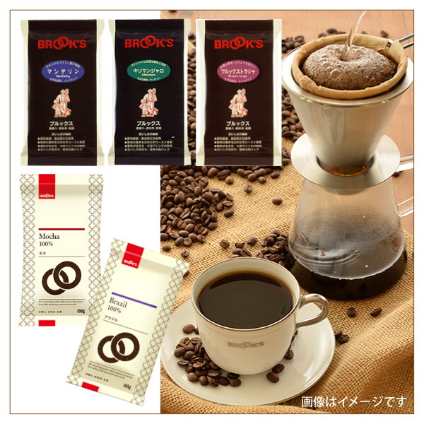 おすすめレギュラーコーヒー5種セット【粉タイプ】 (株)ブルックスの特産品画像