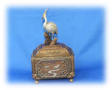 白鷺の四季（さしめっき）：高岡銅器の特産品画像