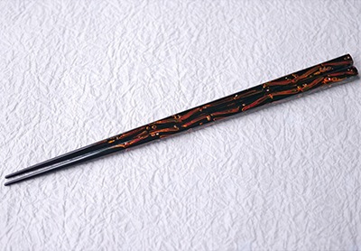 貝松葉(黒)若狭塗箸 23cmの特産品画像