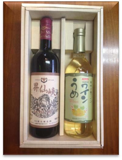 昇仙峡　赤・甲州小梅ワインセットの特産品画像