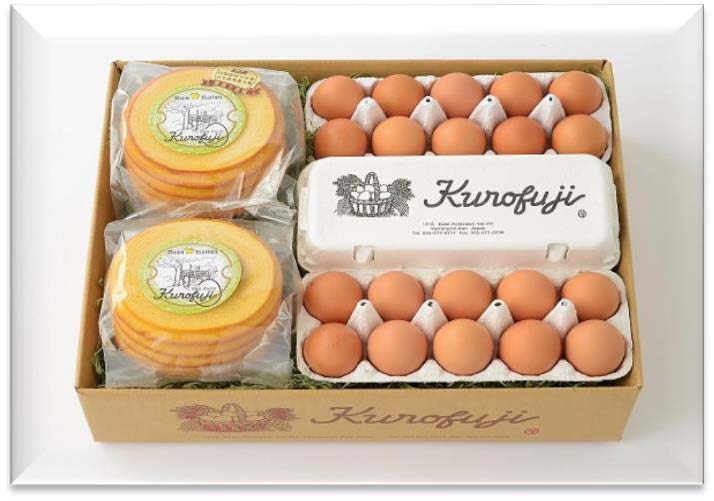 黒富士農場の放牧卵とバウムクーヘンの満腹セットの特産品画像
