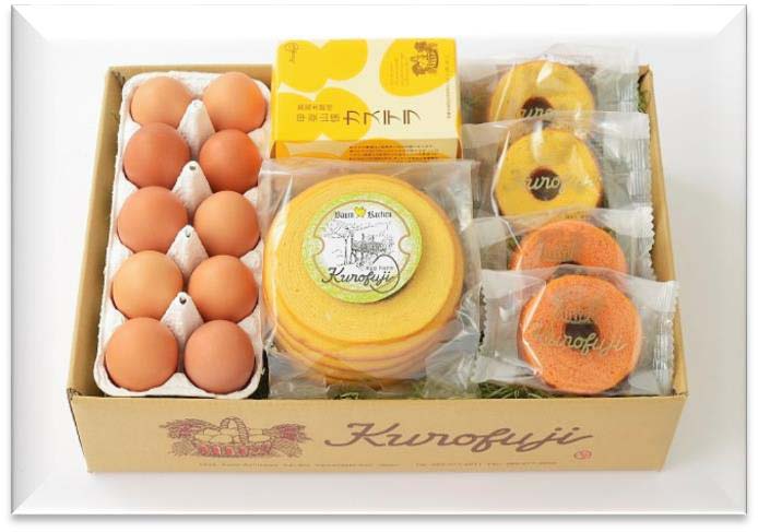 黒富士農場の放牧卵と洋菓子の詰め合わせセットの特産品画像