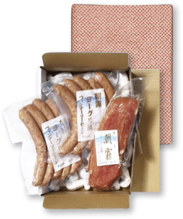 朝霧ヨーグル豚 ハム・ソーセージ食べきりセットの特産品画像