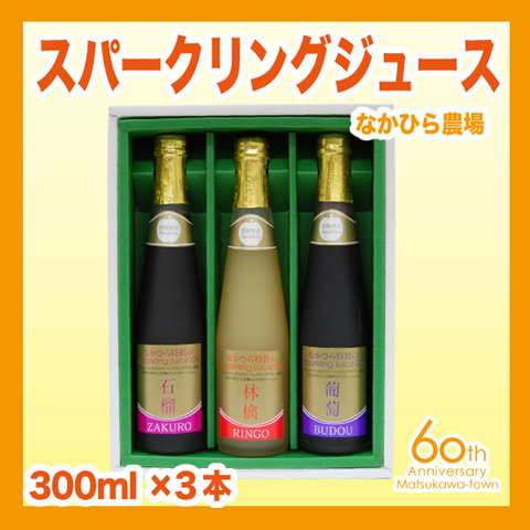 炭酸果汁フルーツジュース3本セットの特産品画像