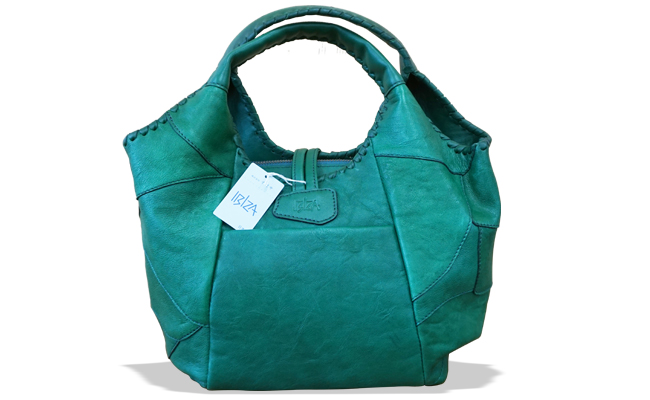 イビサ　羊革(緑色)　ハンドバッグの特産品画像