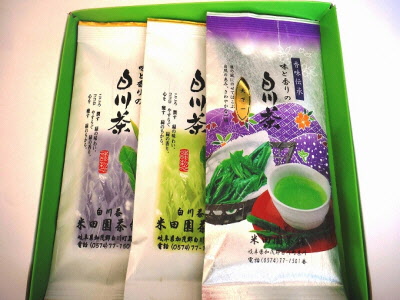 米田園　白川茶３点セットの特産品画像