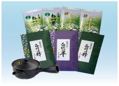 ますぶち園の上級白川茶と急須の特産品画像
