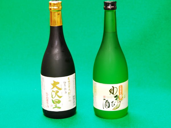 純米吟醸原酒大沢里・わさび酒２本セットの特産品画像