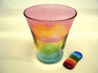 西伊豆手づくりガラス「夕陽グラス＆虹色はし置き」の特産品画像
