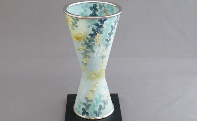 尾張七宝　萩文花瓶の特産品画像
