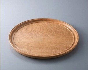 木製 薄盆 玉杢 約30cm[髙島屋選定品]の特産品画像