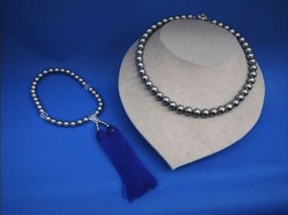I-Pearl　ネックレスと念珠セット（グレー）の特産品画像