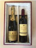フランス銘醸地ボルドー産赤ワインとフランス産シャンパンの詰合せの特産品画像