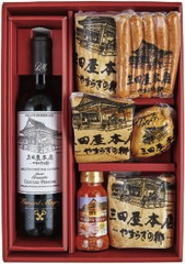 三田屋本店ロースハム・赤ワイン詰合せの特産品画像