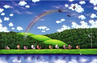 SOCKS インチ版画「若草山虹春(こはる)風景」の特産品画像