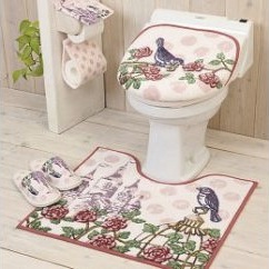 トイレ5点セット  洗浄暖房用  シャトーローズ  ピンクの特産品画像
