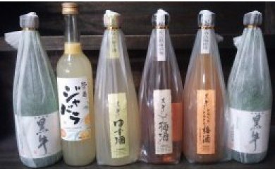 リキュール４本と純米酒２本のセットの特産品画像
