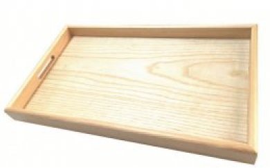 ６０ｃｍ木製長手盆【白木】（天然木・ウレタン塗・日本製）の特産品画像