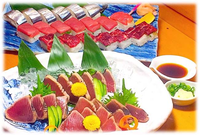 紀州の寿司お試しセットと旬の地魚のたたきセットの特産品画像