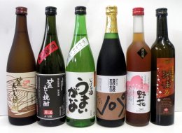 鳥取県の美味しい酒 日本酒・焼酎・梅酒 6本セットの特産品画像