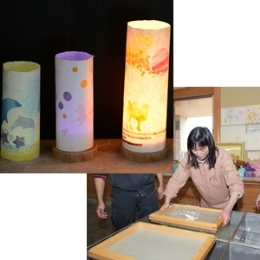 ランプシェード作り又は紙すき体験（オリジナル和紙製品プレゼント付き）の特産品画像